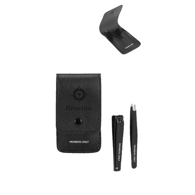 Members Only Nail Clipper & Tweezer Set